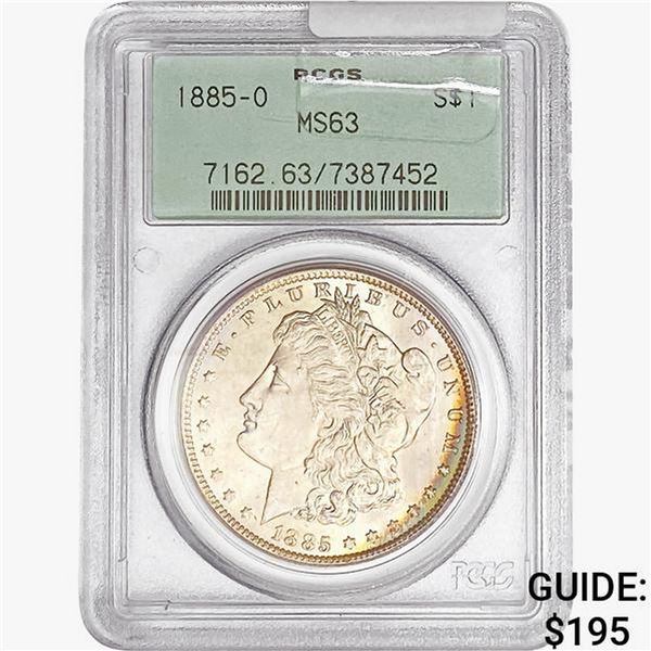 1885-O Morgan Silver Dollar PCGS MS63