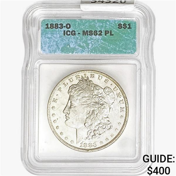 1883-O Morgan Silver Dollar ICG MS62 PL
