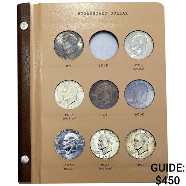 1971-1978 UNC Ike Dollar Set W/Proofs [30 Coins]