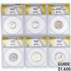 Image 1 : [6]1940-1941 US Coins 10C-25C ANACS PF64-67