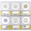 Image 2 : [6]1940-1941 US Coins 10C-25C ANACS PF64-67