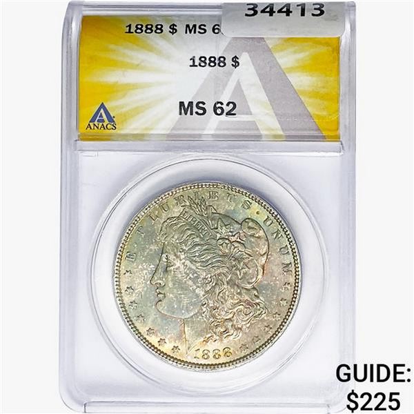 1888 Morgan Silver Dollar ANACS MS62