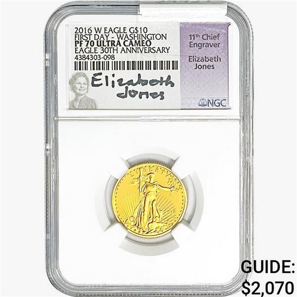 2016-W 1/4oz $10 AGE NGC PF70 ULTRA CAMEO