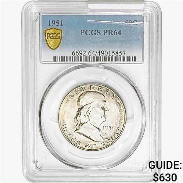 1951 Franklin Half Dollar PCGS PR64