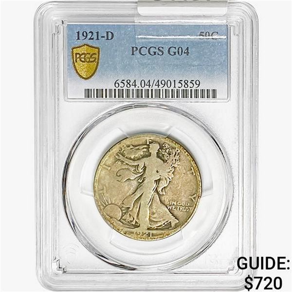 1921-D Walking Liberty Half Dollar PCGS G04