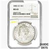 Image 1 : 1882-CC Morgan Silver Dollar NGC MS63