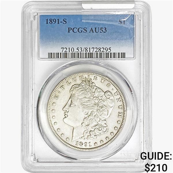 1891-S Morgan Silver Dollar PCGS AU53