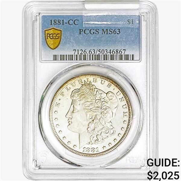 1881-S Morgan Silver Dollar PCGS MS63
