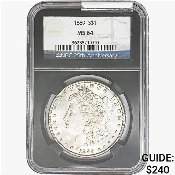 1889 Morgan Silver Dollar NGC MS64