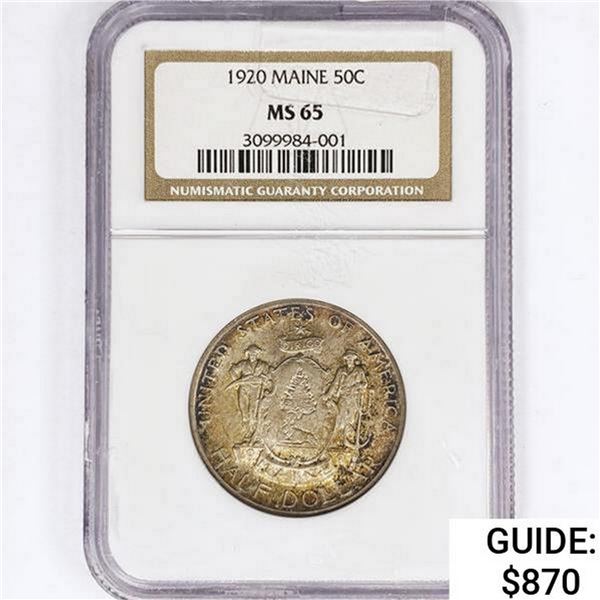 1920 Maine Half Dollar NGC MS65