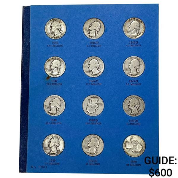 1946-1959 Silver Washington Quarter Set [36 Coins]