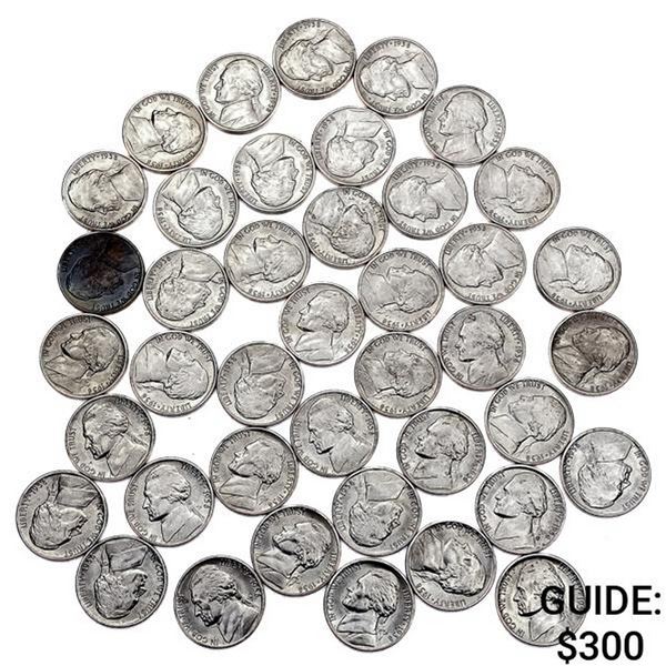 1938-D Gem BU Jefferson Nickels [41 Coins]