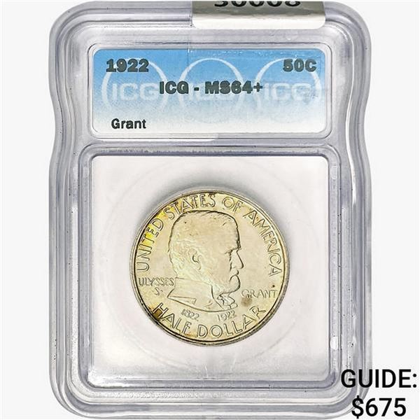 1922 Grant Half Dollar ICG MS64+