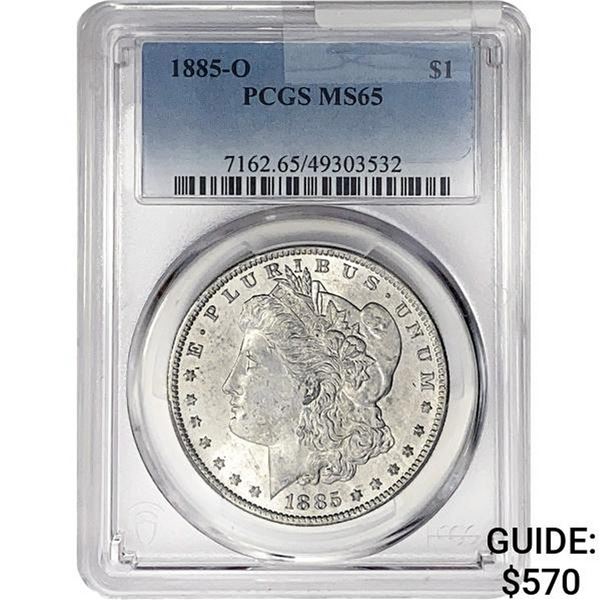1885-O Morgan Silver Dollar PCGS MS65