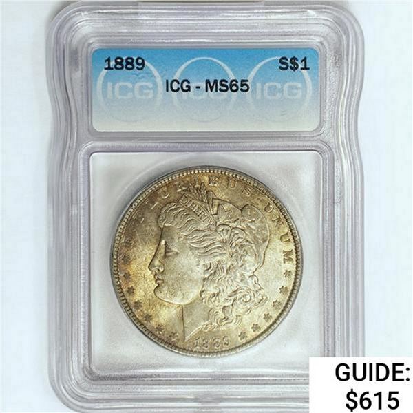 1889 Morgan Silver Dollar ICG MS65