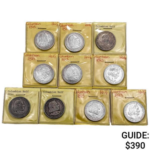 1892-1893 Columbian Half Dollar Collection [10 Coins]