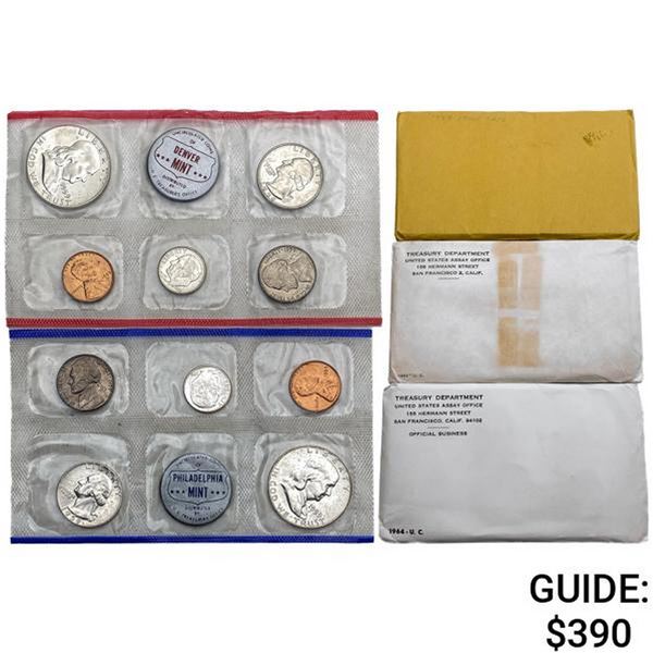 1959-1964 4 UNC US Mint Sets [40 Coins]