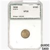 Image 1 : 1836 Capped Bust Half Dime PCI VF35 Small 5C