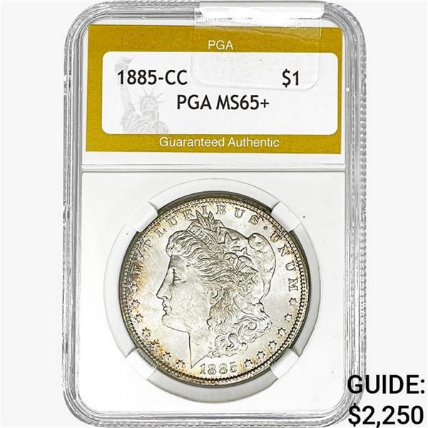 1885-CC Morgan Silver Dollar PGA MS65+