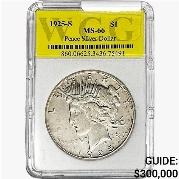 1925-S Silver Peace Dollar WCG MS66