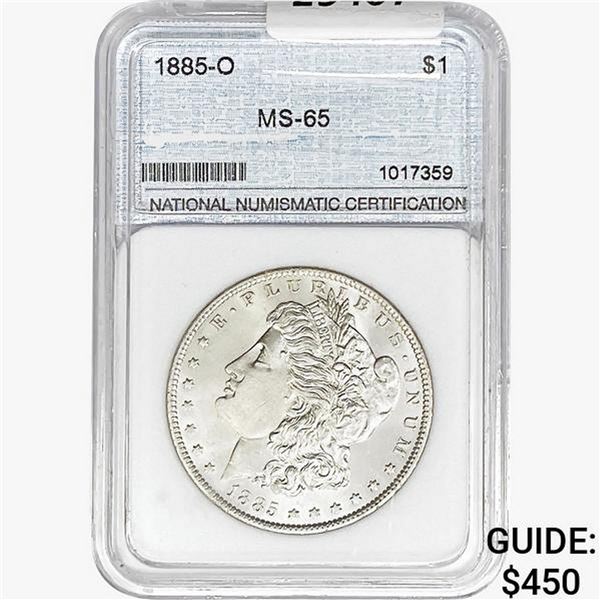 1885-O Morgan Silver Dollar NNC MS65