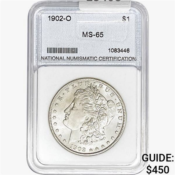 1902-O Morgan Silver Dollar NNC MS65
