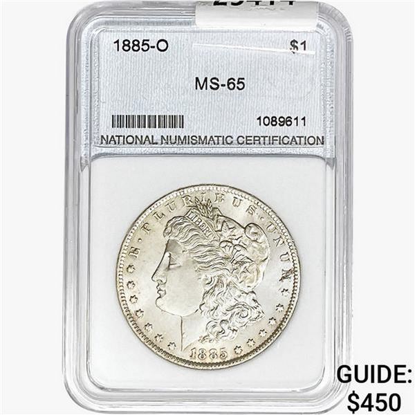 1885-O Morgan Silver Dollar NNC MS65