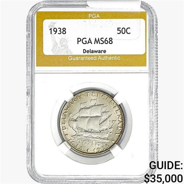 1938 Delaware Half Dollar PGA MS68