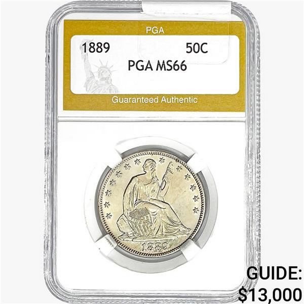 1889 Seated Liberty Half Dollar PGA MS66