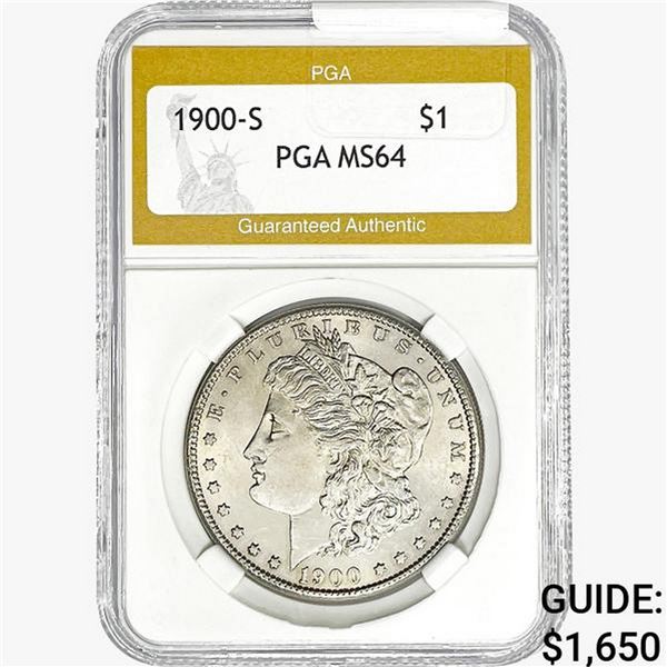 1900-S Morgan Silver Dollar PGA MS64