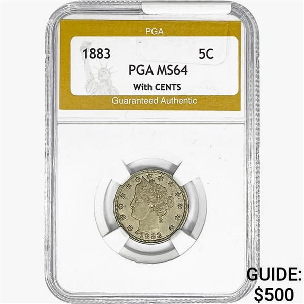 1883 Liberty Victory Nickel PGA MS64 With Cents