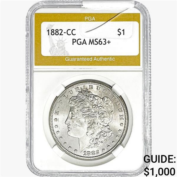 1882-CC Morgan Silver Dollar PGA MS63+