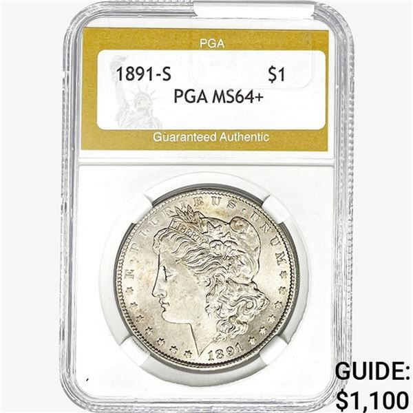 1891-S Morgan Silver Dollar PGA MS64+
