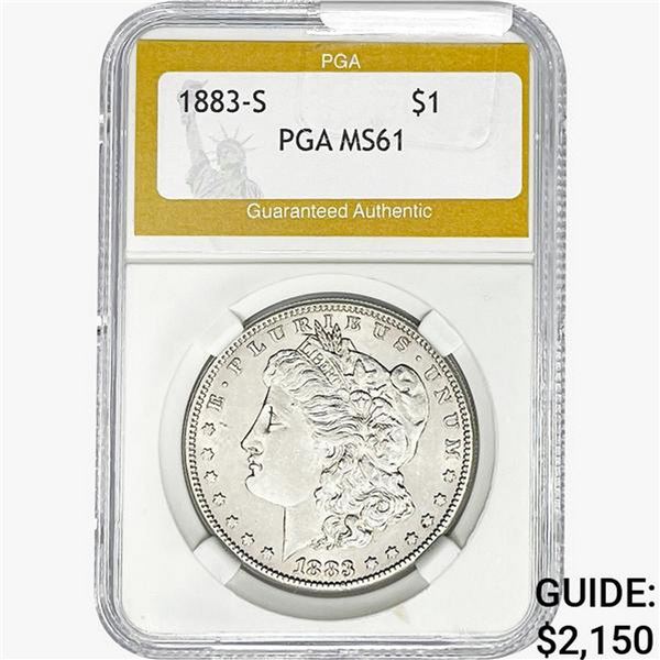 1883-S Morgan Silver Dollar PGA MS61