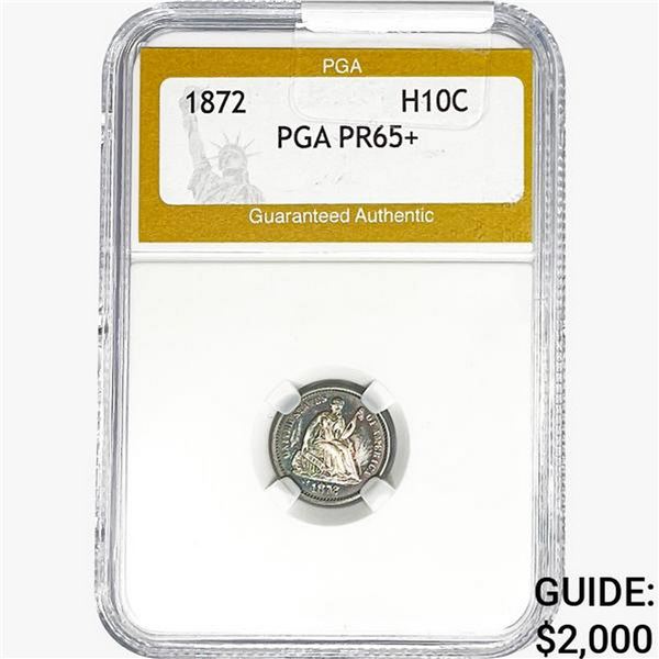 1872 Seated Liberty Half Dime PGA PR65+