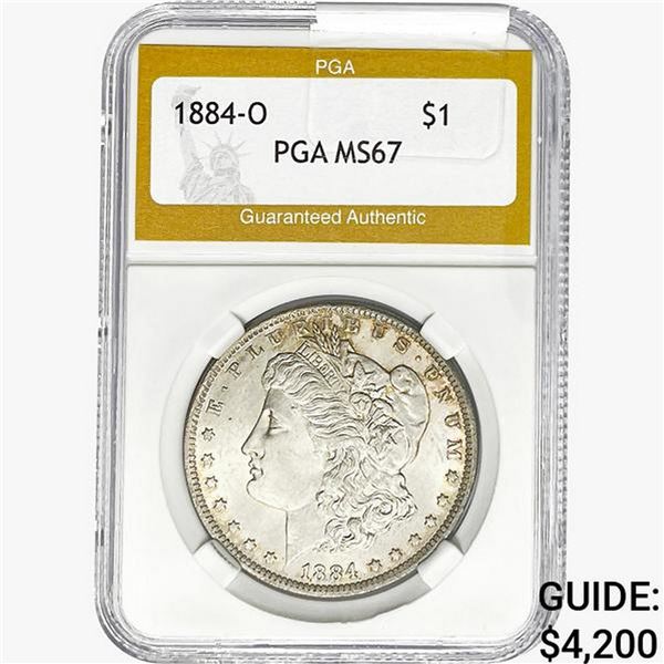 1884-O Morgan Silver Dollar PGA MS67