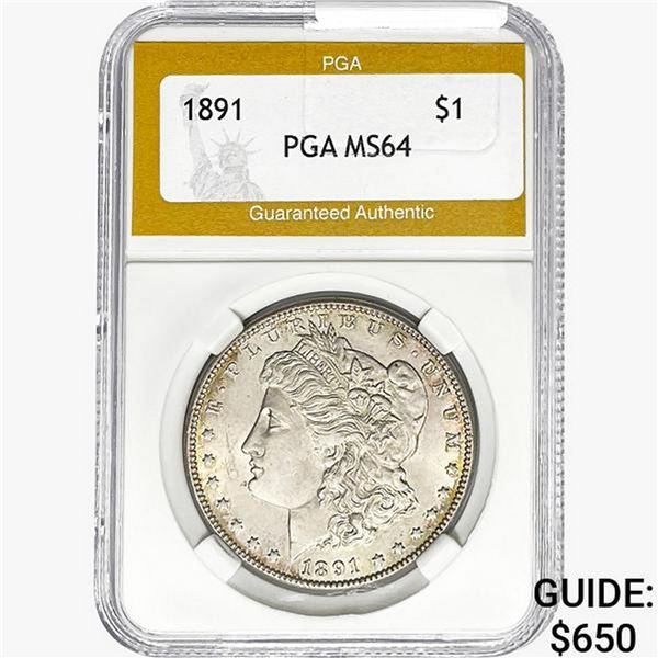 1891 Morgan Silver Dollar PGA MS64