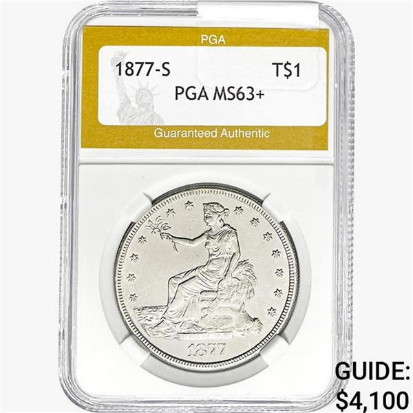 1877-S Silver Trade Dollar PGA MS63+