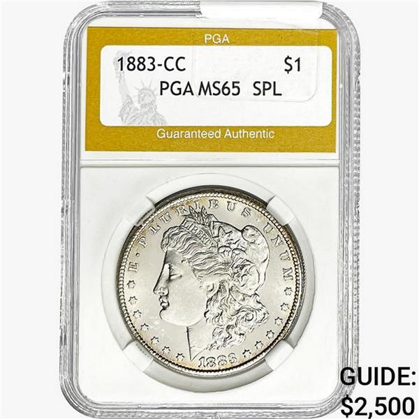 1883-CC Morgan Silver Dollar PGA MS65 SPL