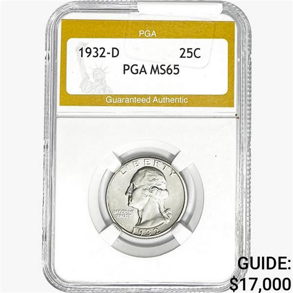 1932-D Washington Silver Quarter PGA MS65
