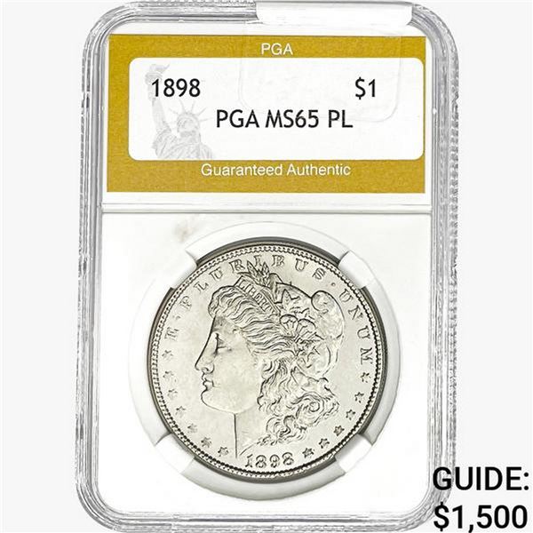 1898 Morgan Silver Dollar PGA MS65 PL