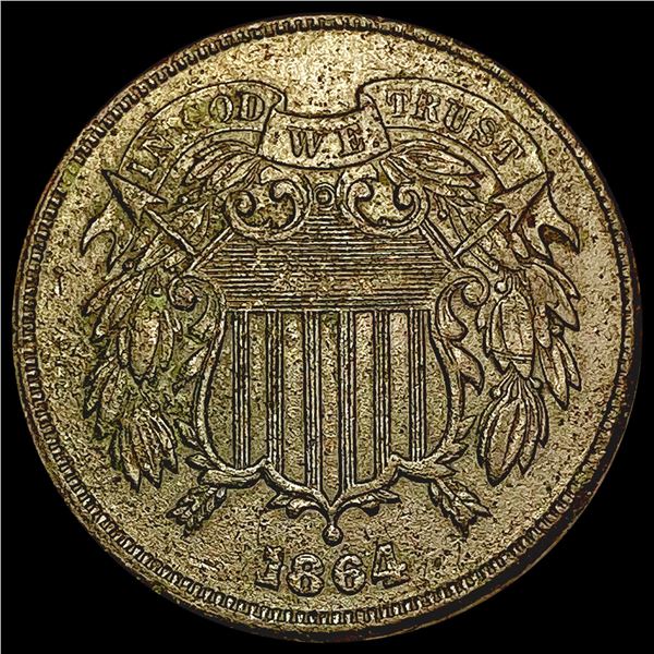 1864 Two Cent Piece LIGHTLY CIRCULATED