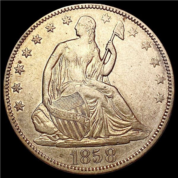 1858 Seated Liberty Half Dollar CLOSELY UNCIRCULATED