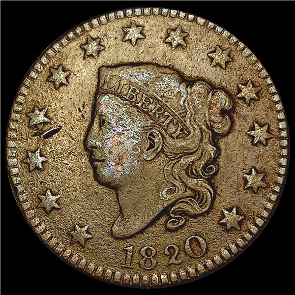 1820 Coronet Head Large Cent LIGHTLY CIRCULATED