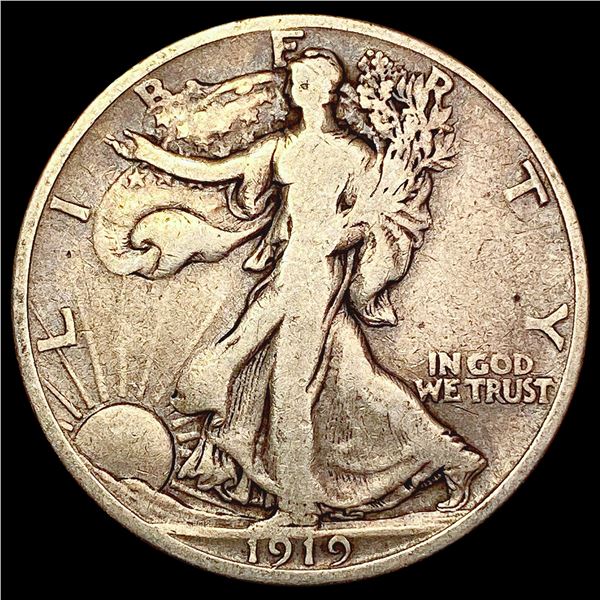 1919-S Walking Liberty Half Dollar LIGHTLY CIRCULATED