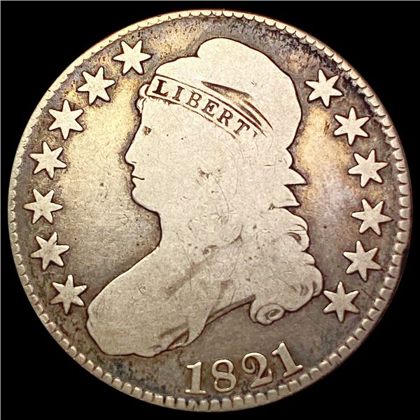 1821 O-101A Capped Bust Half Dollar NICELY CIRCULATED