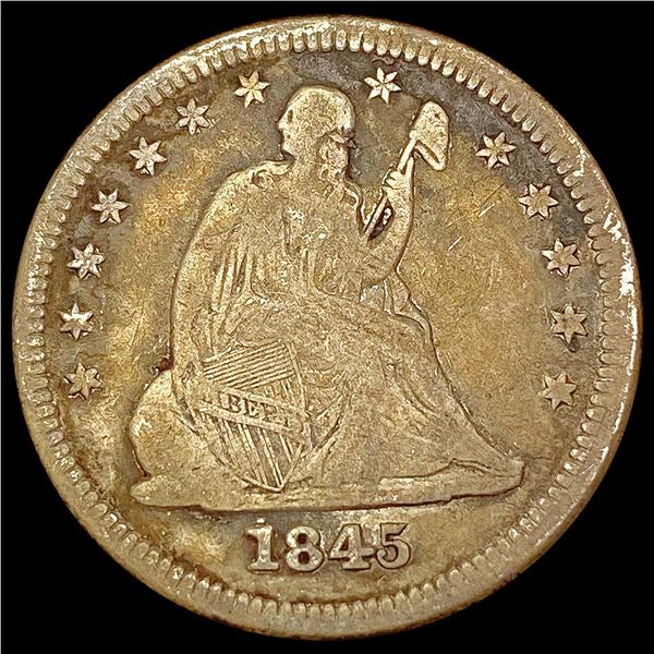 1845 Seated Liberty Quarter LIGHTLY CIRCULATED