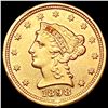 Image 1 : 1898 $2.50 Gold Quarter Eagle CLOSELY UNCIRCULATED