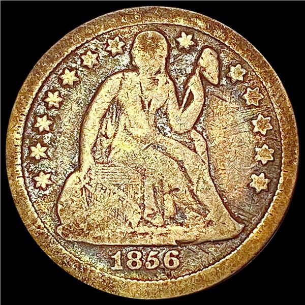 1856 Sm Date Seated Liberty Dime NICELY CIRCULATED