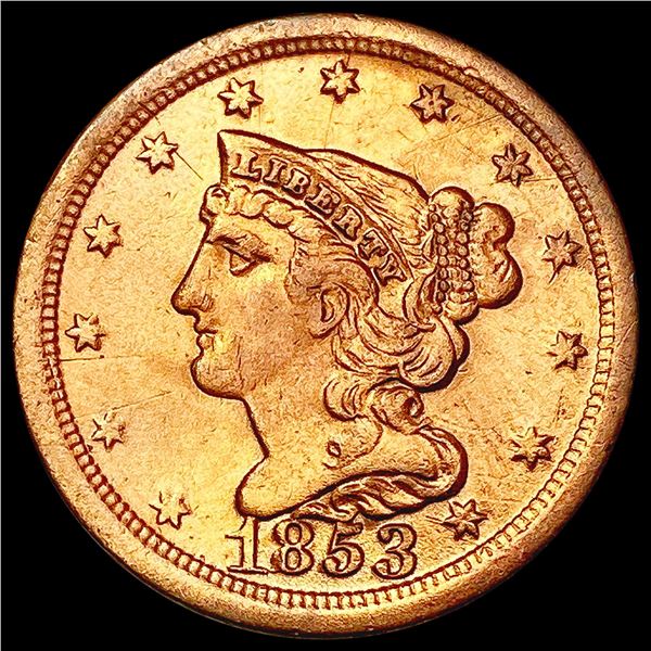 1853 Braided Hair Half Cent HIGH GRADE